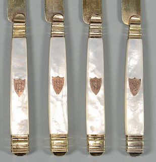 10 French Silver-Gilt Knives ex-Cordell Hull