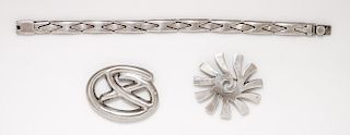 A Collection of Sterling Silver Jewelry, Mexico, 50.90 dwts.
