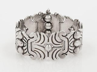 A Silver "Maguey" Bracelet, Hector Aguilar, Circa 1940-45, 64.50 dwts.