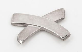 A Sterling Silver "X" Brooch, Paloma Picasso for Tiffany & Co., 15.80 dwts.