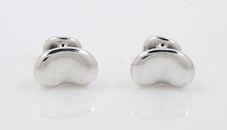 A Pair of Sterling Silver "Bean" Cufflinks, Elsa Peretti for Tiffany & Co., 16.60 dwts.