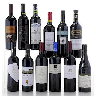 Twelve Assorted Bottles of Wine