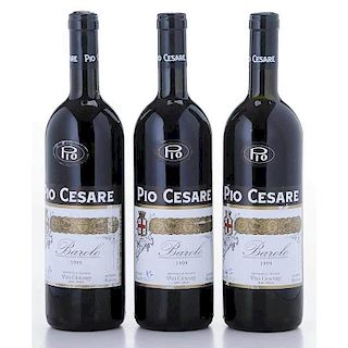 Three Bottles of 1999 Pio Cesare Barolo