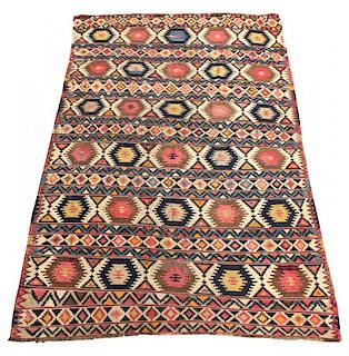 Caucasian Kilim Carpet, 6' 9" X 10' 5"