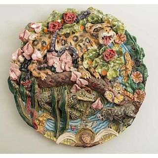 Maria Aguilar Ceramic Plaque, Animal Kingdom