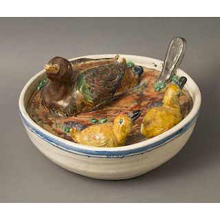 Eric Dahlin (20th c) Ceramic Sculpture,"Duck Soup"