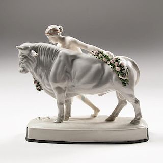 Klenci "Europa and the Bull" Porcelain Figural Group