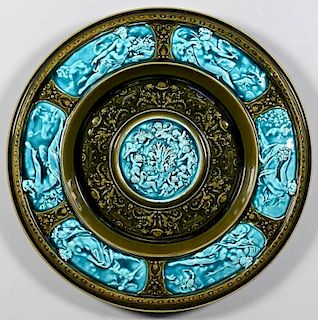 Signed Austrian Majolica Charger
