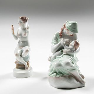 Herend Porcelain Figures, Lot of Two