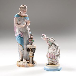 Vion & Baury Porcelain Figures, Lot of Two