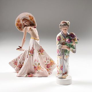 Continental Porcelain Figures, Lot of Two
