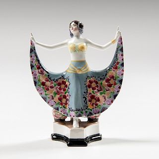 Albert Dominique Rosé (French, 1861-1952) for Goldscheider Exotic Dancer Miniature Figure