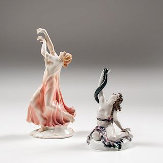 Karl Ens Porcelain Dancers, Lot of Two