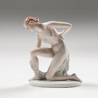 Karl Lysek (German, 1871-1956) for Rosenthal "After Bathing" Figure