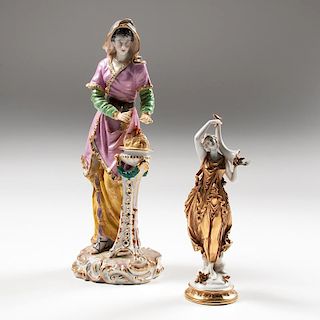 Continental Neoclassical Porcelain Figures, Lot of Two