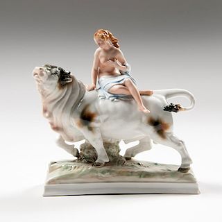 Karl Ens "Europa and the Bull" Figural Group