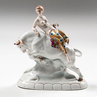 Hertwig & Co. "Europa and the Bull" Figural Group
