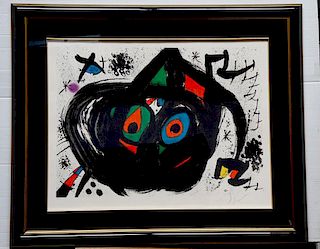 Miro, Joan, Spanish 1893-1983,"Plate No. 9" from the "Hommage a Joan Prats" Suite,  M-713, C-153.