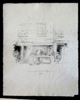 Whistler, James Abbott Mcneill, Brittish 1834-1903,"Maunders Fish Shop, Chelsea",