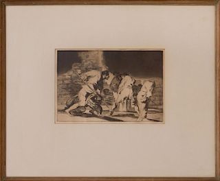 After Francisco Goya (1746-1828): Disparate furioso (Furious Folly), from Los Proverbios (Plate 6)