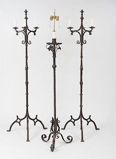 Pair of Wrought-Iron Torchères