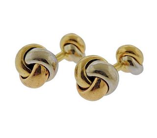 Cartier Trinity 18k Gold Knot Cufflinks