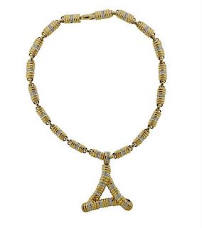 Gucci 18k Gold Diamond Pendant Necklace