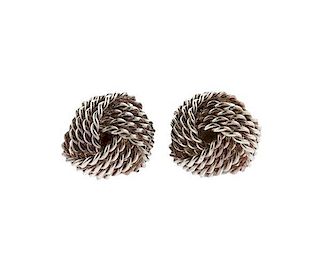 Tiffany &amp; Co Sterling Twist Knot Earrings