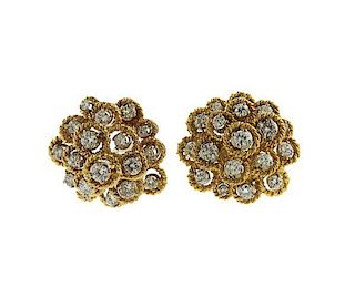 Cartier 18K Gold Diamond Earrings