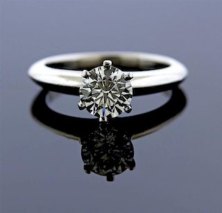 Tiffany &amp; Co Platinum 1.01ct RBC Diamond Engagement Ring