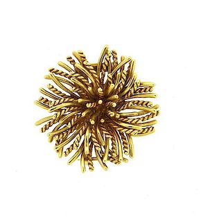 Tiffany &amp; Co 18K Gold Anemone Brooch Pin