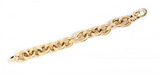 A 14 Karat Yellow Gold Cable Link Bracelet, 32.30 dwts.