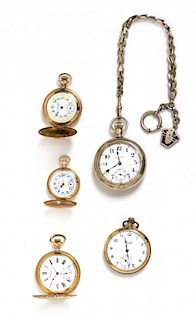 A Collection of Open Face and Hunter Case Pocket Watches, 24.90 dwts.