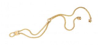 A 14 Karat Yellow Gold and Diamond Tassel Necklace, 48.10 dwts.