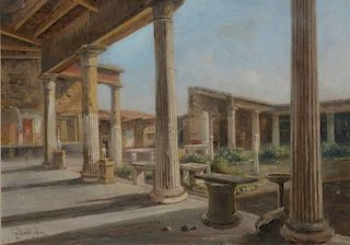 Giovanni Battista watercolor, Pompeii