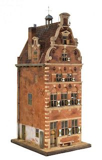 A 17th Century Dutch Style Canal House, Height 57 x width 21 x depth 28 inches.