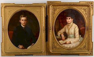 Pair of George Dury Portraits, Tennessee