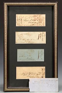 Columbus GA Postmarked Covers 1842-44 & Civil War Pass