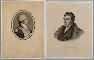 2 Rare Engravings of Lafayette