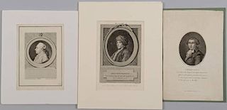 3 Rev. War Engravings: Paine, Deane, Franklin
