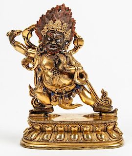 Sino Tibetan Gilt Bronze Figure