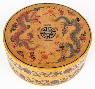 Chinese Laquerware Box with Dragon Motif