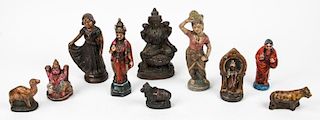 Vintage Hindu Chalkware Dieties