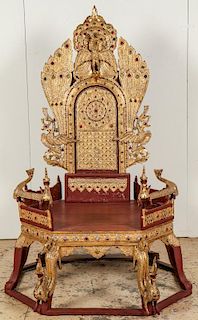 Large Old Buddhist Dhamma Preaching Chair, Burma