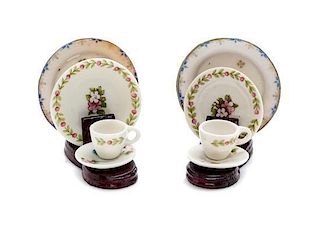 * Two Porcelain Display Sets, Diameter of dinner plate 1 inch.