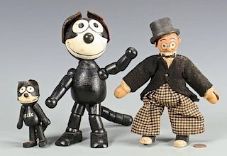 Group of Schoenhut Wooden Doll Figures, 3 total