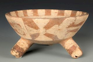 Pre-Columbian Tripod Bowl, Mixtec Culture
