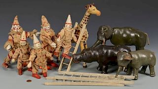 Group of Schoenhut Circus Figures & Animals, 9 pcs.