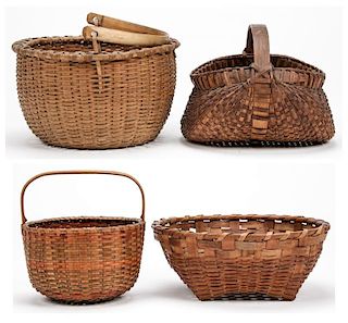 4 Antique American Baskets