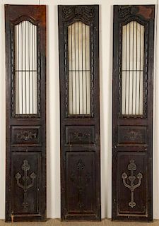 3 Antique Colonial Indochine Wood Doors, Vietnam